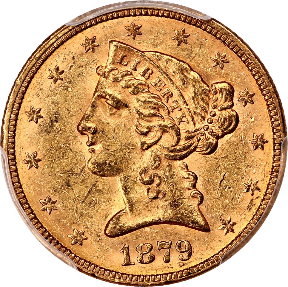 image for: 1879 $5 PCGS MS61