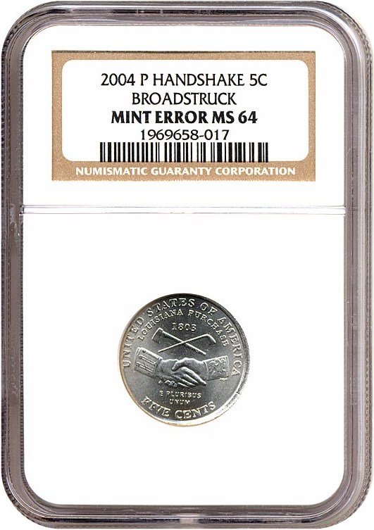 image for: 2004-P 5c Peace Medal NGC MS64 - Broadstruck