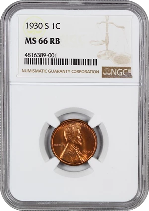 image for: 1930-S 1c NGC MS66 RB