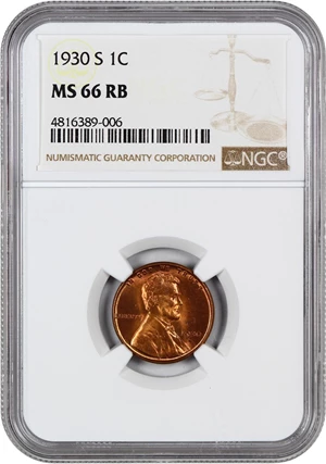 image for: 1930-S 1c NGC MS66 RB