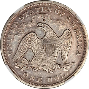 image for: 1871 $1 NGC XF Details (Bent)