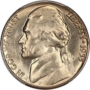 image for: 1955-D/S 5c PCGS MS65
