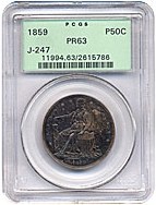 image for: 1859 Pattern 50c (J-247) PCGS Proof 63 