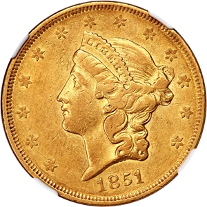 image for: 1851 $20 NGC XF45