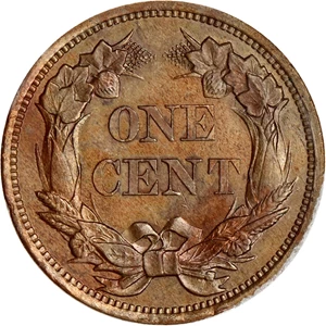 image for: 1856 Flying Eagle 1c PCGS MS63 (OGH Rattler Holder)