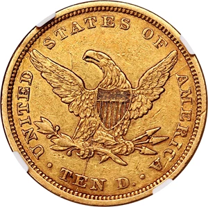 image for: 1842 $10 NGC AU50 (Large Date)