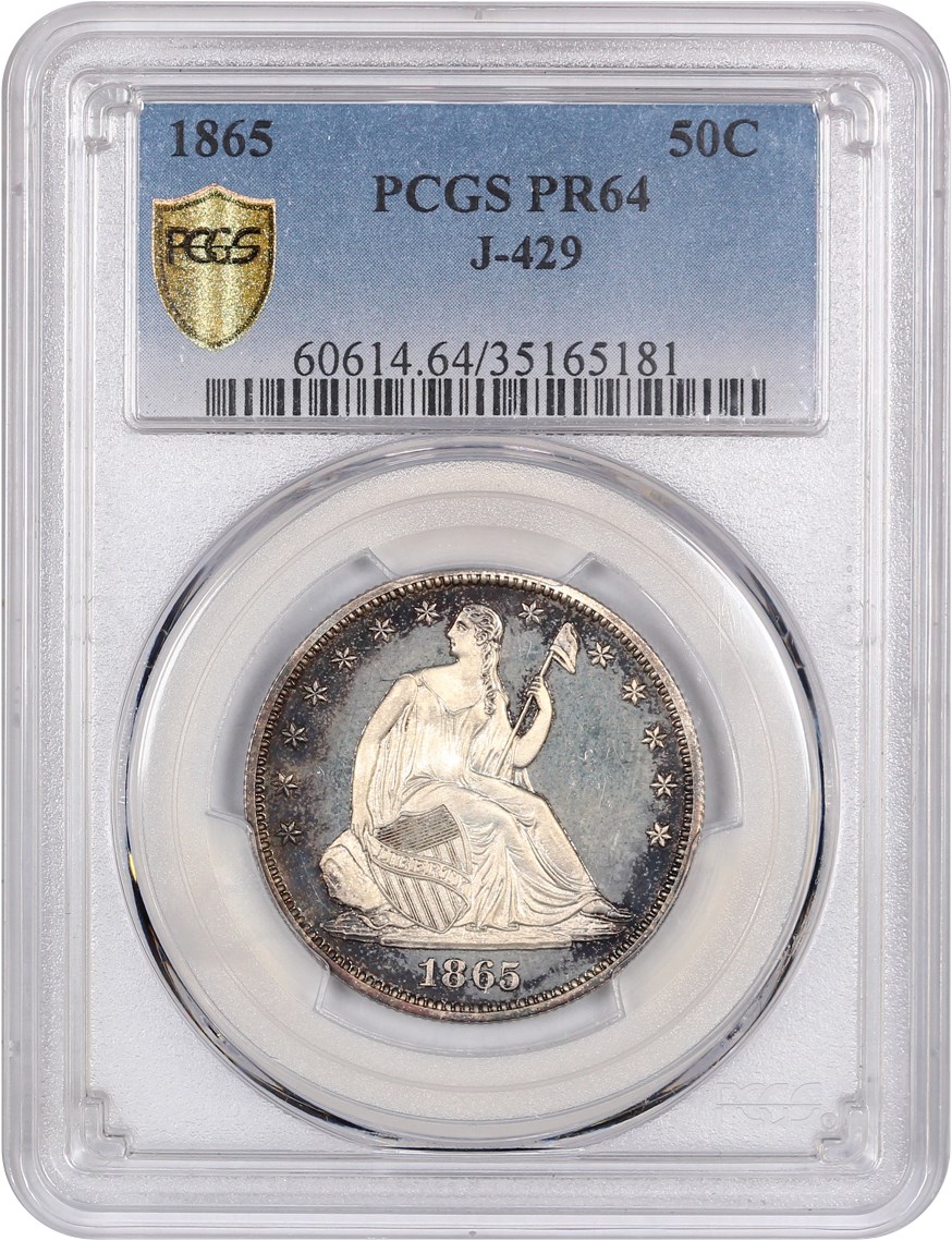 image for: 1865 Pattern 50c PCGS Proof 64 (J-429)