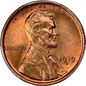 image for: 1919-D 1c PCGS MS66 RD