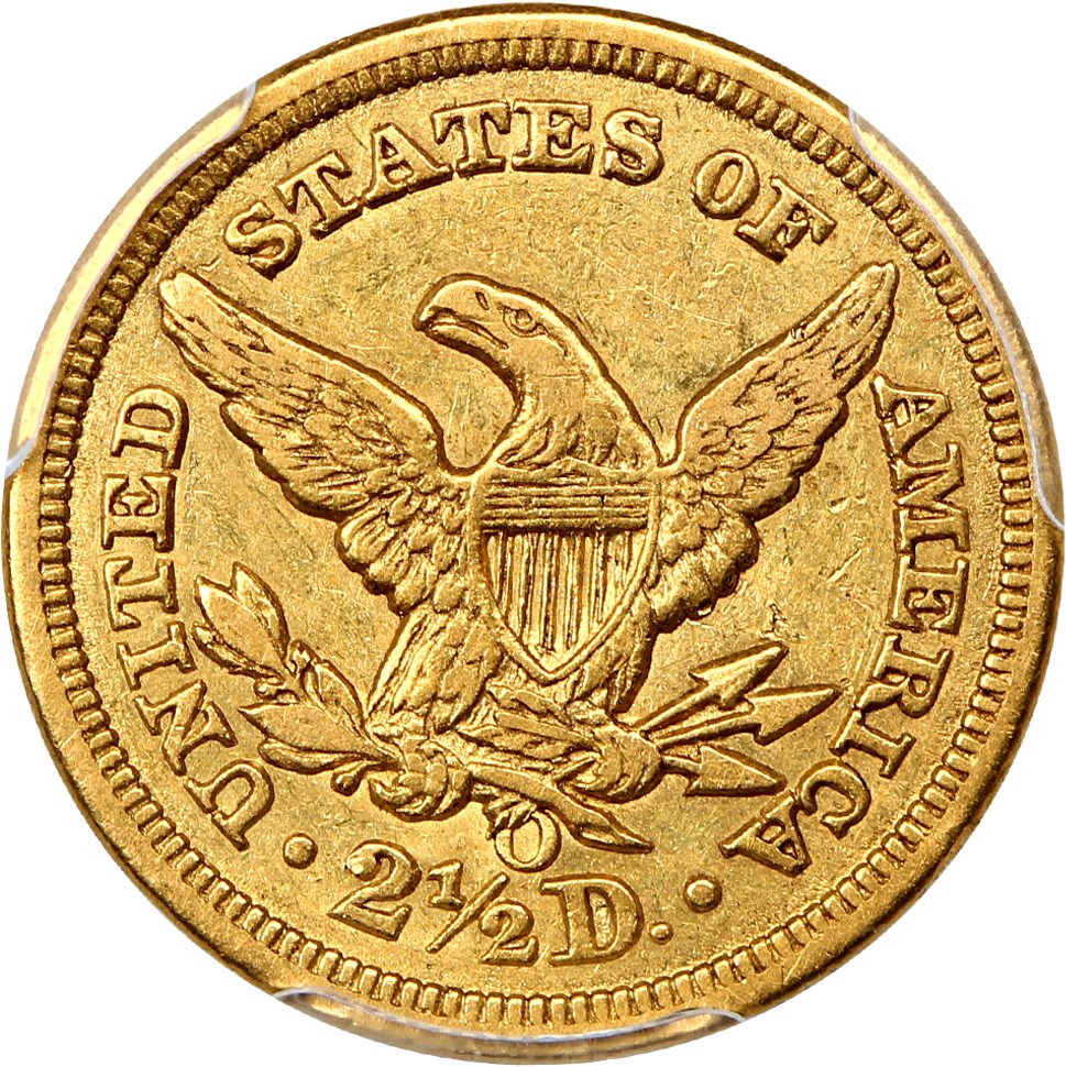 image for: 1856-O 2 1/2 PCGS AU53