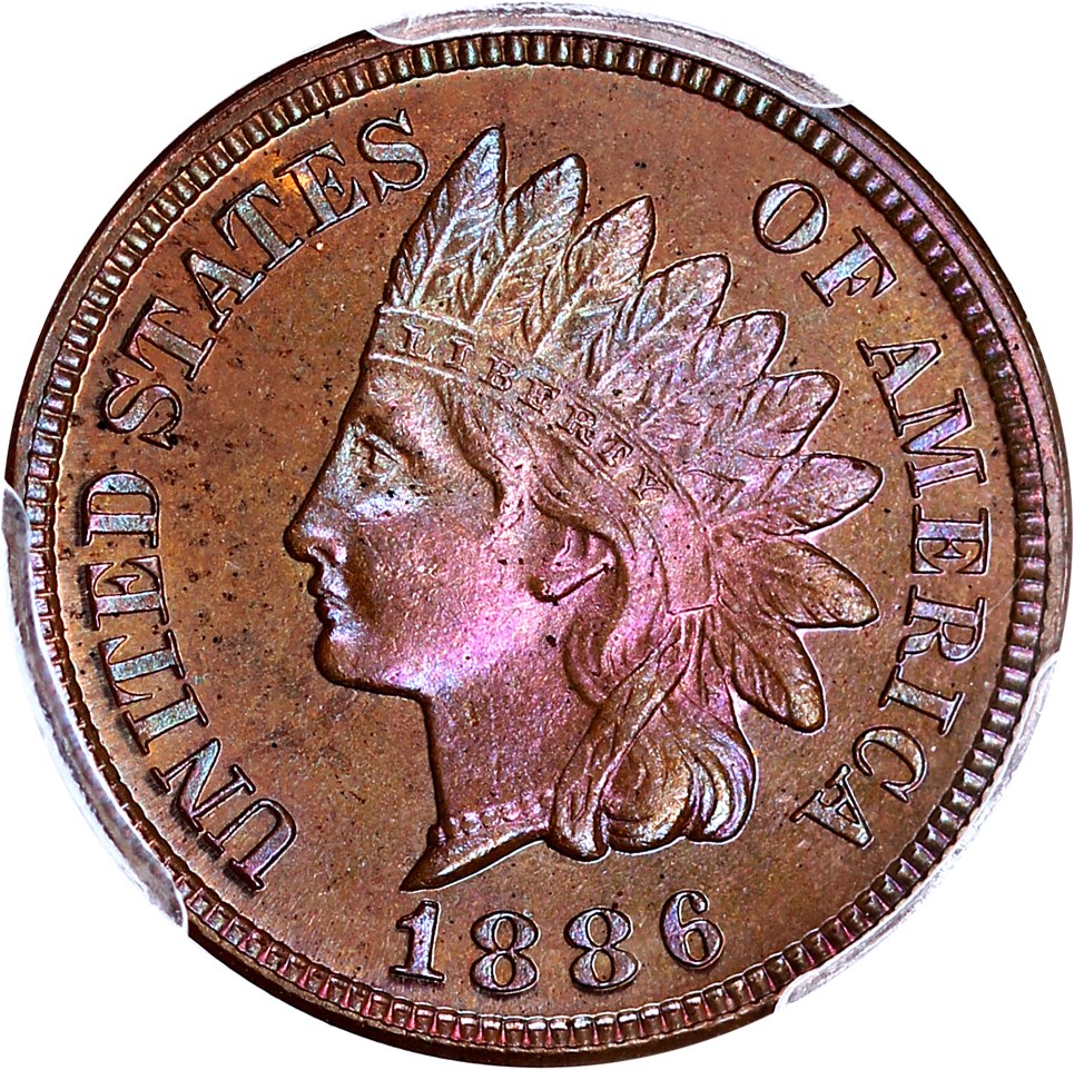 image for: 1886 1c PCGS Proof 65 BN (Variety 2)