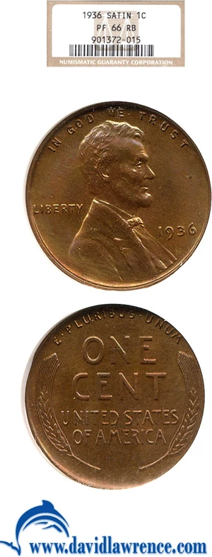 image for: 1936 1c Ty.1 NGC Proof 66 RB