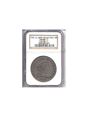 image for: 1796 $1 Lg.Date, Sm.Ltr NGC VF35 (BB-65)