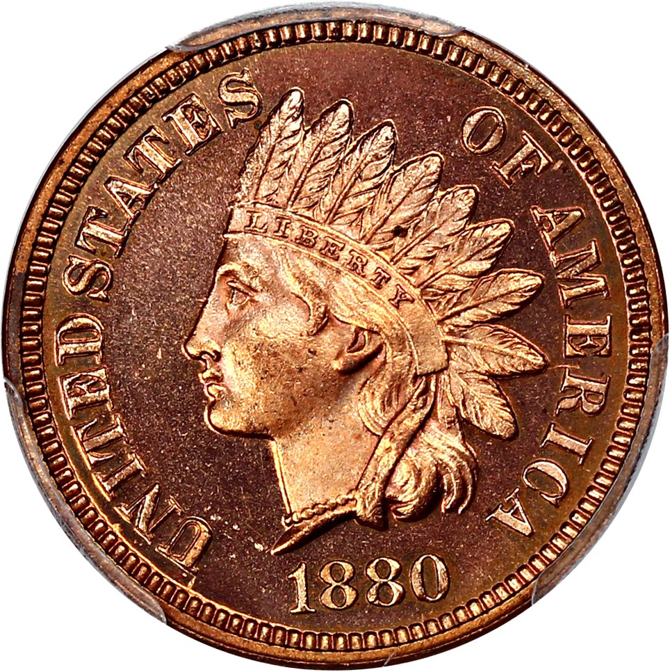 image for: 1880 1c PCGS Proof 65 RD