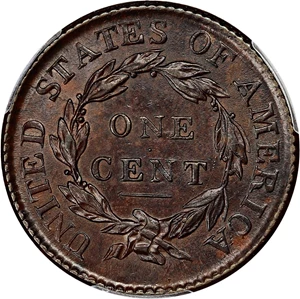 image for: 1817 1c PCGS/CAC AU58+ (13 Stars, Newcomb 2)