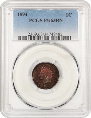 image for: 1894 1c PCGS Proof 63 BN