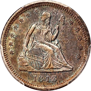 image for: 1843-O 25c PCGS AU50