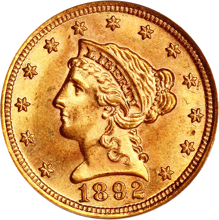 image for: 1892 2 1/2 PCGS MS63