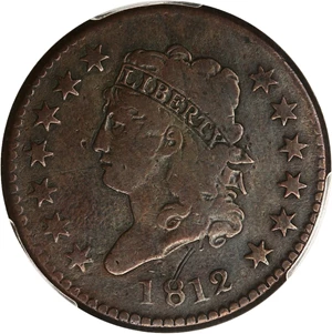 image for: 1812 1c PCGS F12 (Large Date)