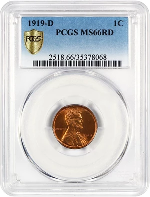 image for: 1919-D 1c PCGS MS66 RD
