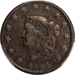 image for: 1824 1c PCGS XF45