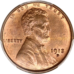 image for: 1913-D 1c PCGS/CAC MS65 RB