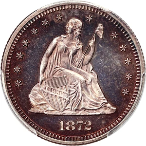 image for: 1872 25c PCGS Proof 64