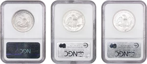 image for: SS Republic Shipwreck Civil War Half Dollar Set (3 Coins: 60-O, 61-O CSA, 61-O LA) NGC Shipwreck Effect