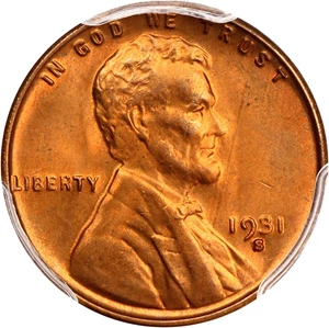 image for: 1931-S 1c PCGS MS66 RD