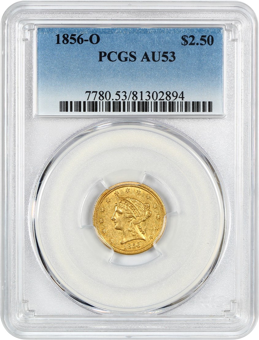 image for: 1856-O 2 1/2 PCGS AU53