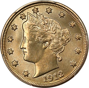 image for: 1912-S 5c PCGS MS66