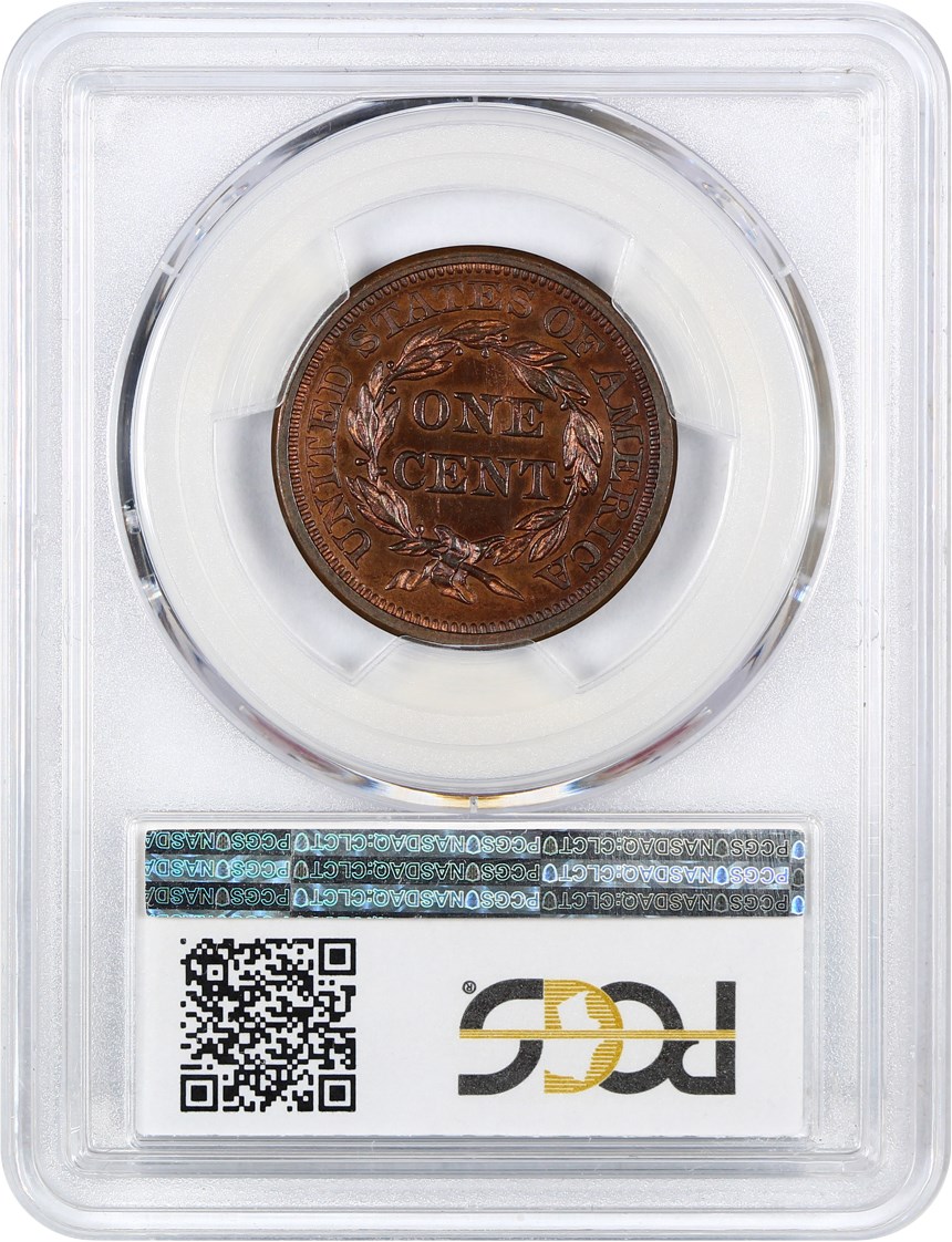 image for: 1849 1c PCGS/CAC PR64+ RB