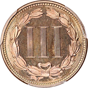 image for: 1865 3cN PCGS Proof 66