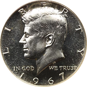 image for: 1967 50c NGC MS67 (Special Mint Set, OH)
