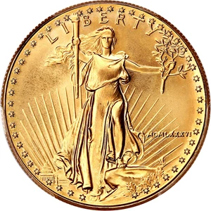 image for: 1986 Gold Eagle $50 PCGS MS68