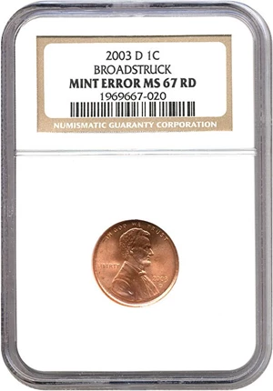 image for: 2003-D 1c NGC MS67 RD - Broadstruck
