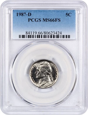 image for: 1987-D 5c PCGS MS66 FS