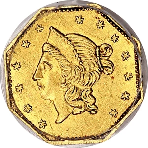 image for: 1853 Cal. Gold $1 PCGS MS62 (BG-530)
