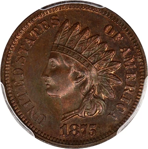 image for: 1875 1c PCGS/CAC Proof 64 BN