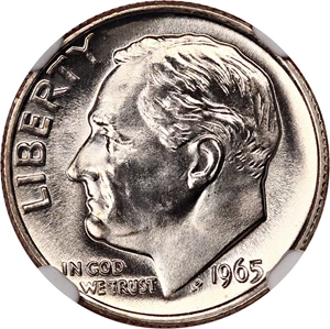 image for: 1965 10c NGC MS69 (Special Mint Set)