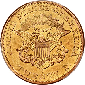 image for: 1853-O $20 PCGS AU53