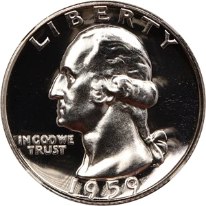 image for: 1959 25c NGC Proof 67 CAM