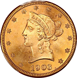 image for: 1903-S $10 PCGS MS66