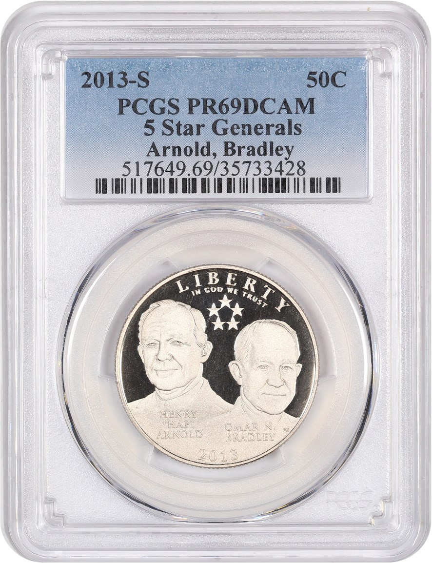 image for: 2013-S 5 Star Generals 50c PCGS Proof 69 DCAM