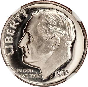 image for: 1967 10c NGC MS69 CAM (Special Mint Set)
