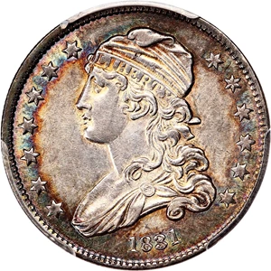 image for: 1831 25c PCGS AU58 (Large Letters, B-5, RPD FS-301)