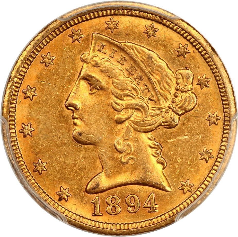 image for: 1894-O $5 PCGS/CAC AU58
