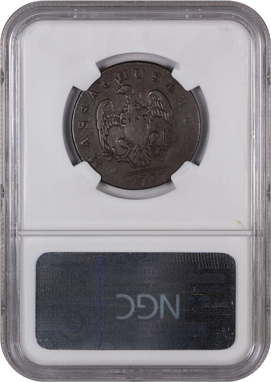 image for: 1787 Massachusetts Cent NGC VF25 BN (Horned Eagle)