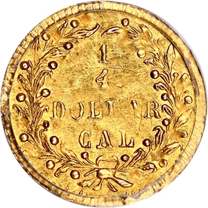 image for: 1874 Cal. Gold 25c PCGS MS64 (BG-875)