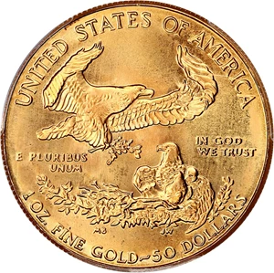 image for: 1986 Gold Eagle $50 PCGS MS68