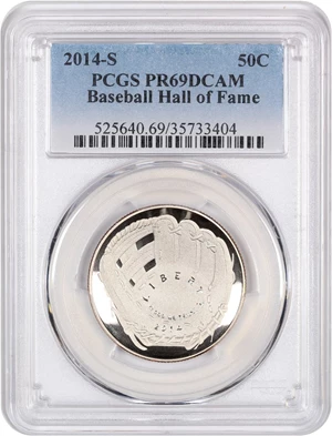 image for: 2014-S Baseball Hall of Fame 50c PCGS Proof 69 DCAM